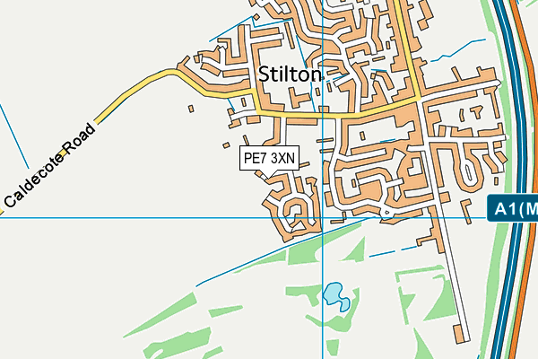 PE7 3XN map - OS VectorMap District (Ordnance Survey)