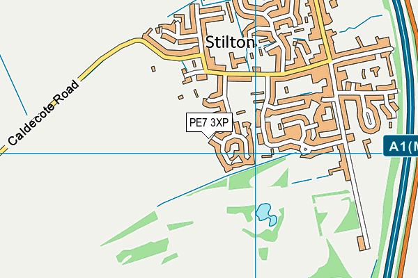 PE7 3XP map - OS VectorMap District (Ordnance Survey)