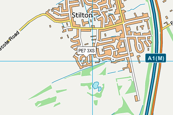 PE7 3XS map - OS VectorMap District (Ordnance Survey)