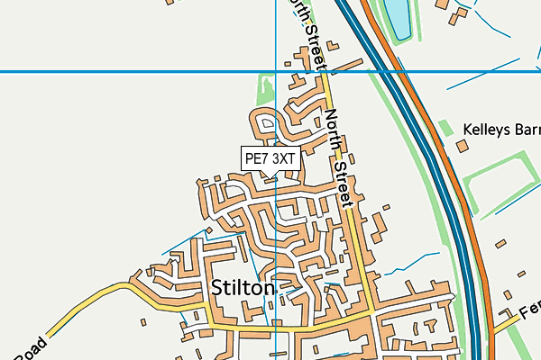 PE7 3XT map - OS VectorMap District (Ordnance Survey)