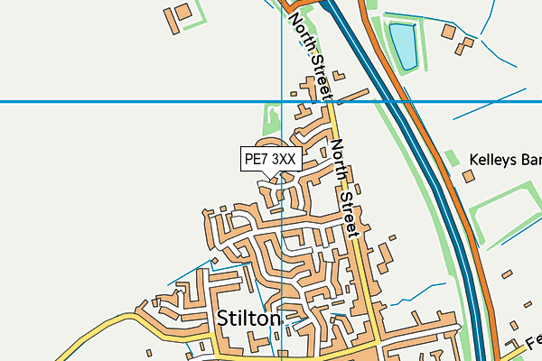 PE7 3XX map - OS VectorMap District (Ordnance Survey)