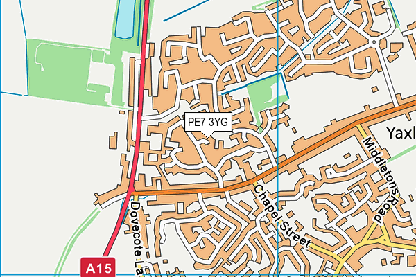 PE7 3YG map - OS VectorMap District (Ordnance Survey)