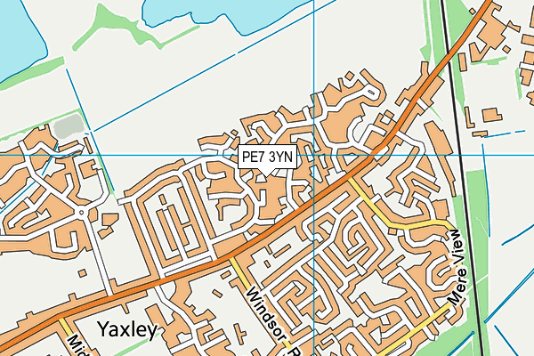 PE7 3YN map - OS VectorMap District (Ordnance Survey)