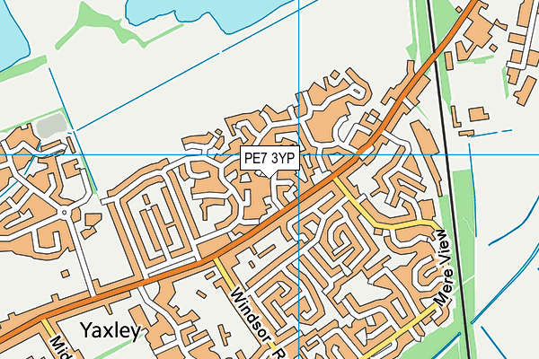 PE7 3YP map - OS VectorMap District (Ordnance Survey)