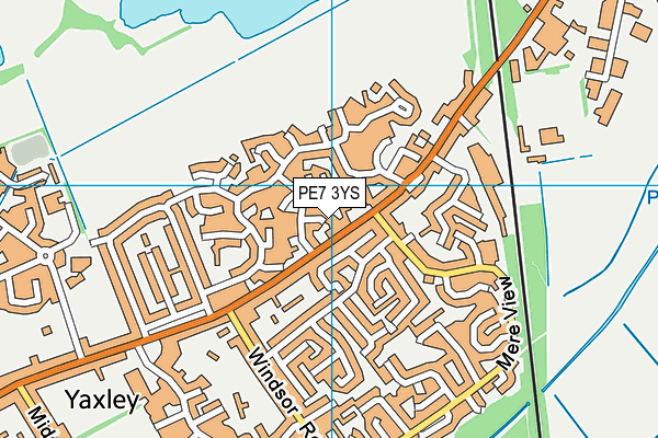 PE7 3YS map - OS VectorMap District (Ordnance Survey)