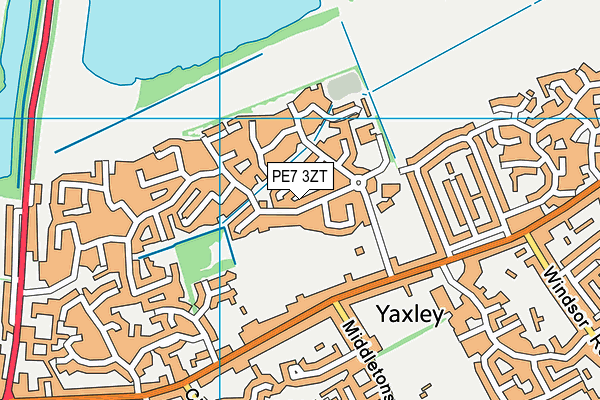 Fourfields Community Primary School map (PE7 3ZT) - OS VectorMap District (Ordnance Survey)