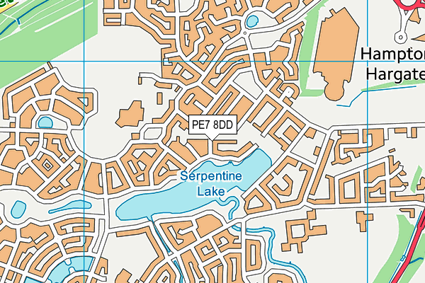 PE7 8DD map - OS VectorMap District (Ordnance Survey)