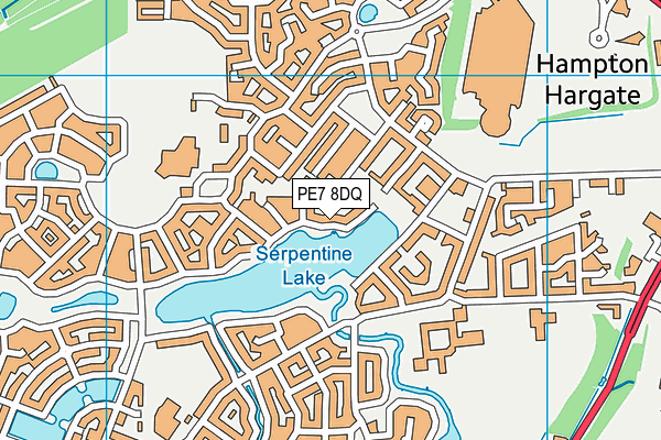 PE7 8DQ map - OS VectorMap District (Ordnance Survey)