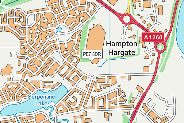 PE7 8DR map - OS VectorMap District (Ordnance Survey)