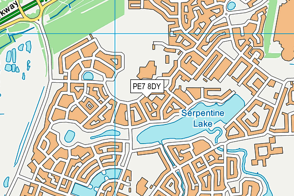 PE7 8DY map - OS VectorMap District (Ordnance Survey)