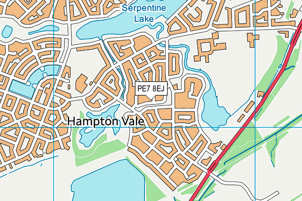 PE7 8EJ map - OS VectorMap District (Ordnance Survey)