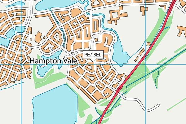 PE7 8EL map - OS VectorMap District (Ordnance Survey)