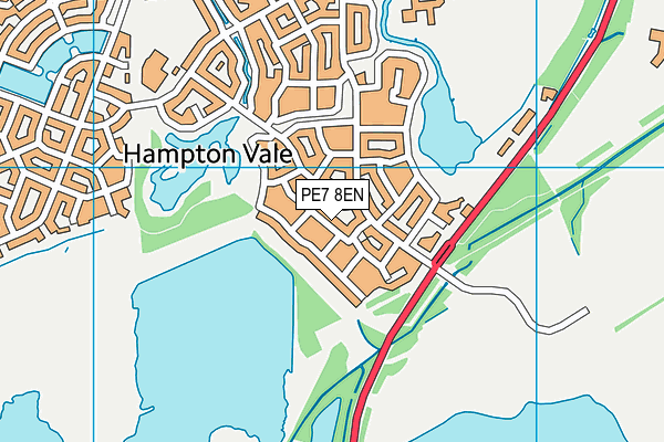 PE7 8EN map - OS VectorMap District (Ordnance Survey)