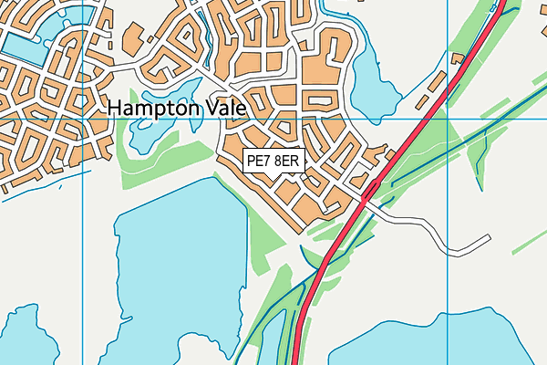 PE7 8ER map - OS VectorMap District (Ordnance Survey)