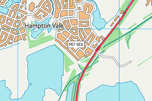 PE7 8ES map - OS VectorMap District (Ordnance Survey)