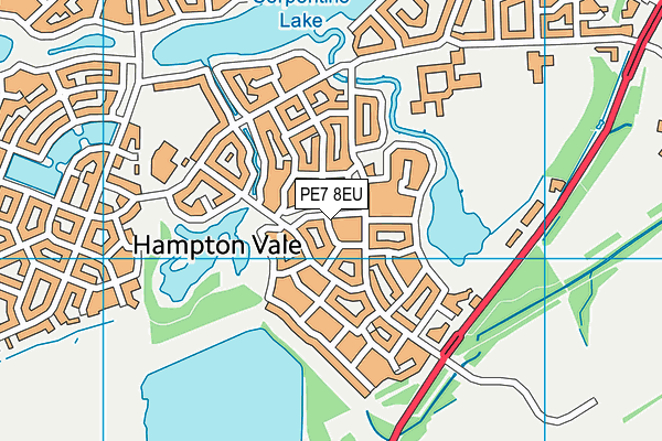 PE7 8EU map - OS VectorMap District (Ordnance Survey)