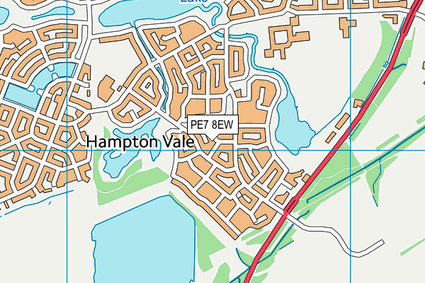 PE7 8EW map - OS VectorMap District (Ordnance Survey)