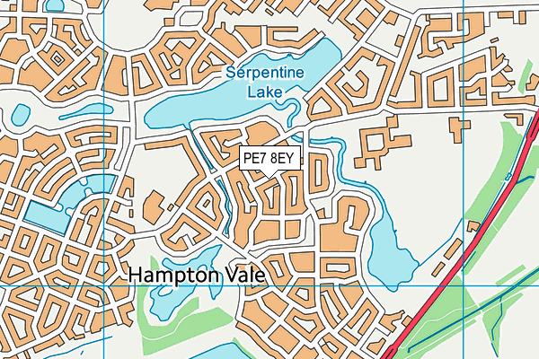 PE7 8EY map - OS VectorMap District (Ordnance Survey)