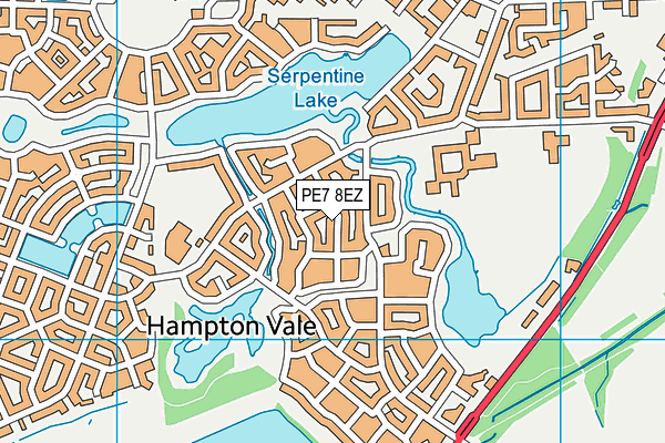 PE7 8EZ map - OS VectorMap District (Ordnance Survey)