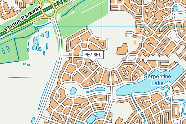 PE7 8FL map - OS VectorMap District (Ordnance Survey)