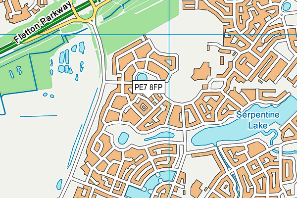 PE7 8FP map - OS VectorMap District (Ordnance Survey)