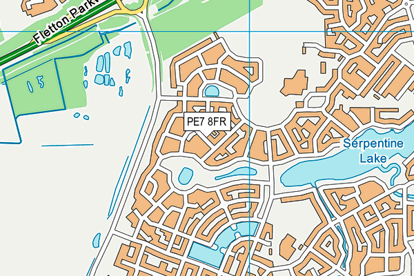 PE7 8FR map - OS VectorMap District (Ordnance Survey)