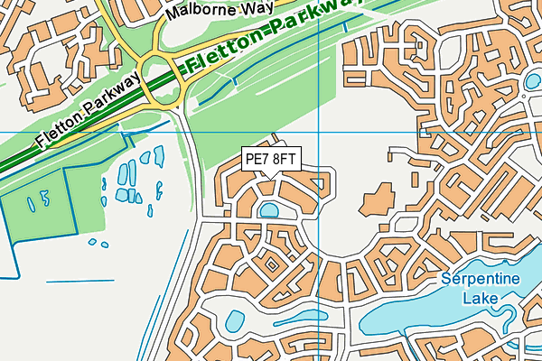 PE7 8FT map - OS VectorMap District (Ordnance Survey)