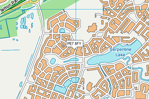 PE7 8FY map - OS VectorMap District (Ordnance Survey)