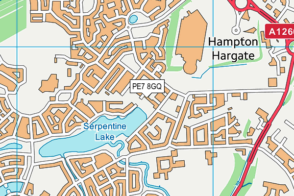 PE7 8GQ map - OS VectorMap District (Ordnance Survey)