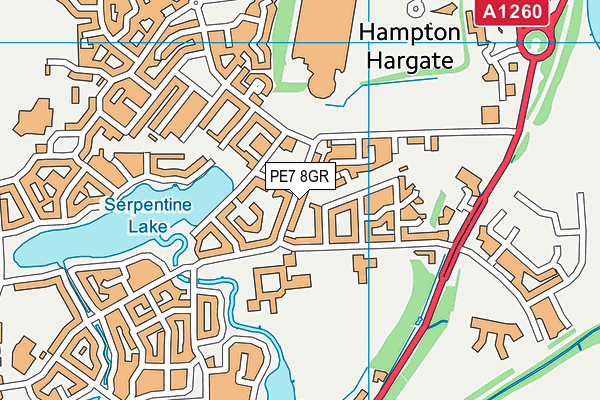 PE7 8GR map - OS VectorMap District (Ordnance Survey)