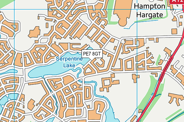 PE7 8GT map - OS VectorMap District (Ordnance Survey)