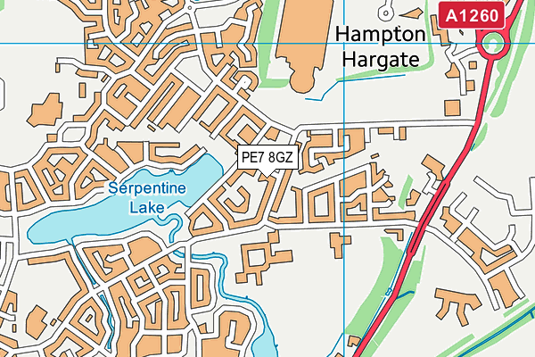 PE7 8GZ map - OS VectorMap District (Ordnance Survey)