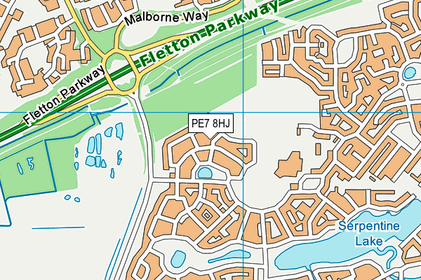 PE7 8HJ map - OS VectorMap District (Ordnance Survey)