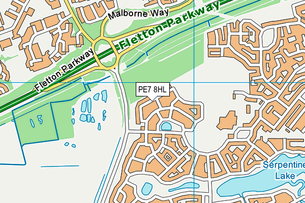 PE7 8HL map - OS VectorMap District (Ordnance Survey)