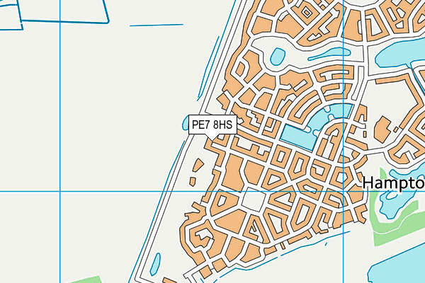 PE7 8HS map - OS VectorMap District (Ordnance Survey)