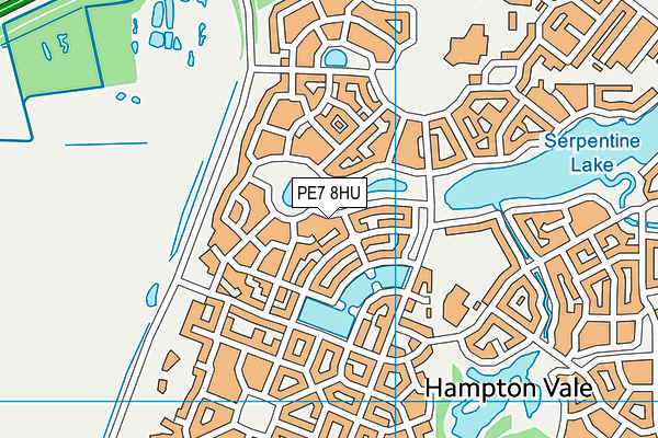 PE7 8HU map - OS VectorMap District (Ordnance Survey)