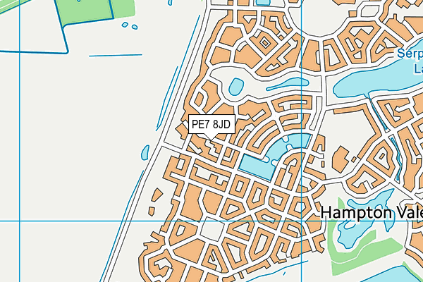 PE7 8JD map - OS VectorMap District (Ordnance Survey)