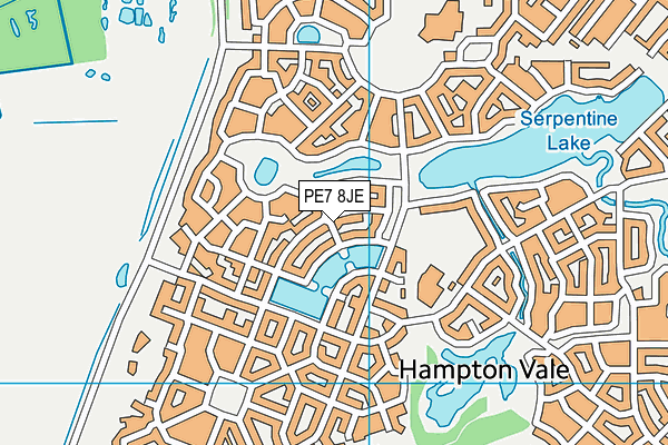 PE7 8JE map - OS VectorMap District (Ordnance Survey)