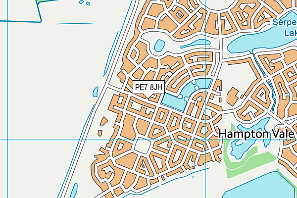 PE7 8JH map - OS VectorMap District (Ordnance Survey)