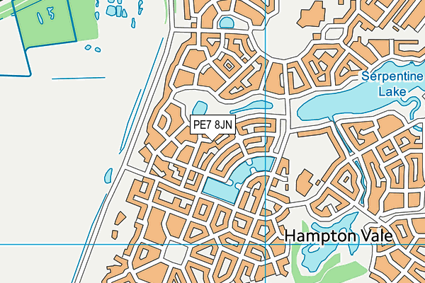 PE7 8JN map - OS VectorMap District (Ordnance Survey)