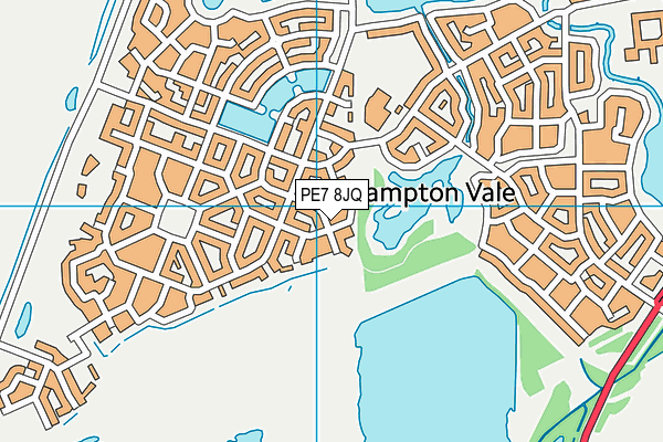 PE7 8JQ map - OS VectorMap District (Ordnance Survey)