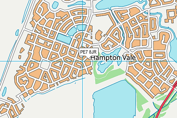 PE7 8JR map - OS VectorMap District (Ordnance Survey)