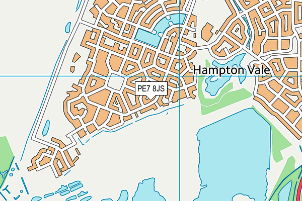 PE7 8JS map - OS VectorMap District (Ordnance Survey)
