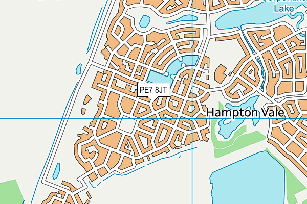 PE7 8JT map - OS VectorMap District (Ordnance Survey)
