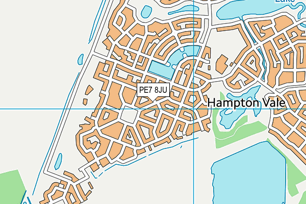 PE7 8JU map - OS VectorMap District (Ordnance Survey)