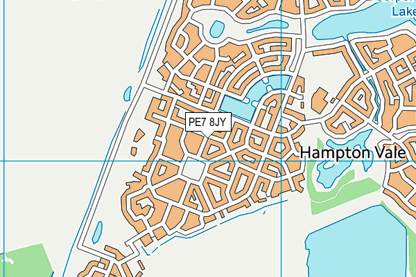 PE7 8JY map - OS VectorMap District (Ordnance Survey)