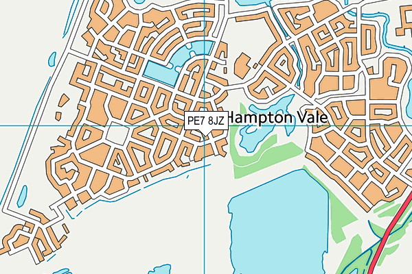 PE7 8JZ map - OS VectorMap District (Ordnance Survey)