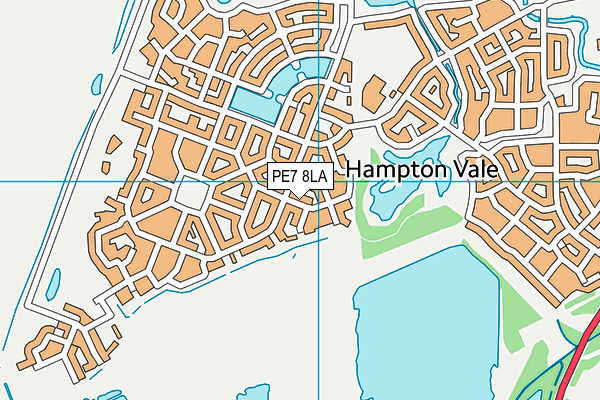 PE7 8LA map - OS VectorMap District (Ordnance Survey)