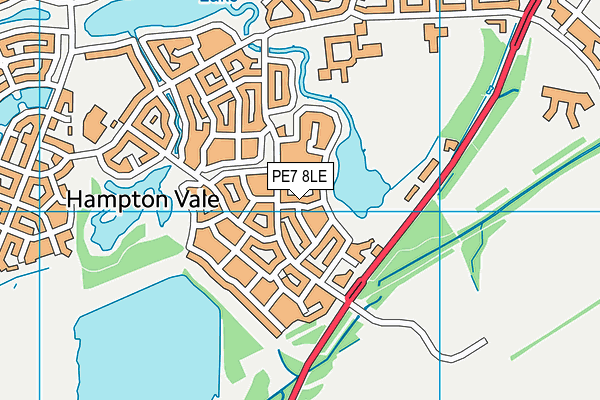 PE7 8LE map - OS VectorMap District (Ordnance Survey)