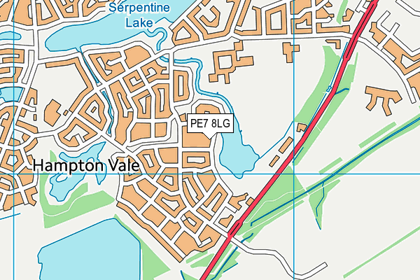 PE7 8LG map - OS VectorMap District (Ordnance Survey)